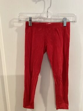 Girls Epic Threads Bright Red Knit Stretch Ankle Length Leggings size 6X